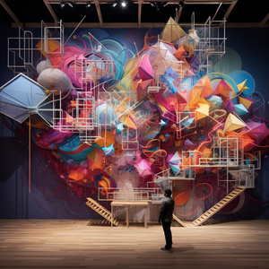 Geometric Layered Paper Wall Design